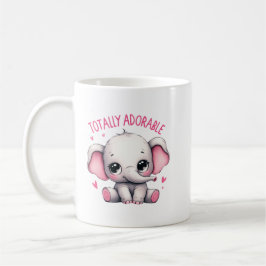 Helt förtjusande elefant Söt konst Kaffemugg