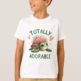 Helt förtjusande sköldpadda söt konst t shirt