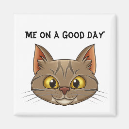 Helt fredligt: Katt Ansikte Magnet