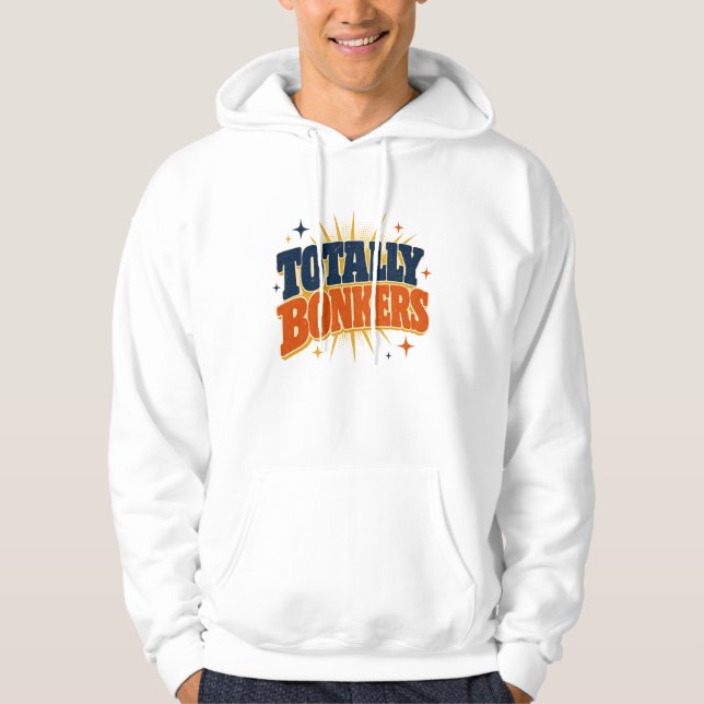 Helt Knäppt - Retro Typografi Design Hoodie (Framsida)