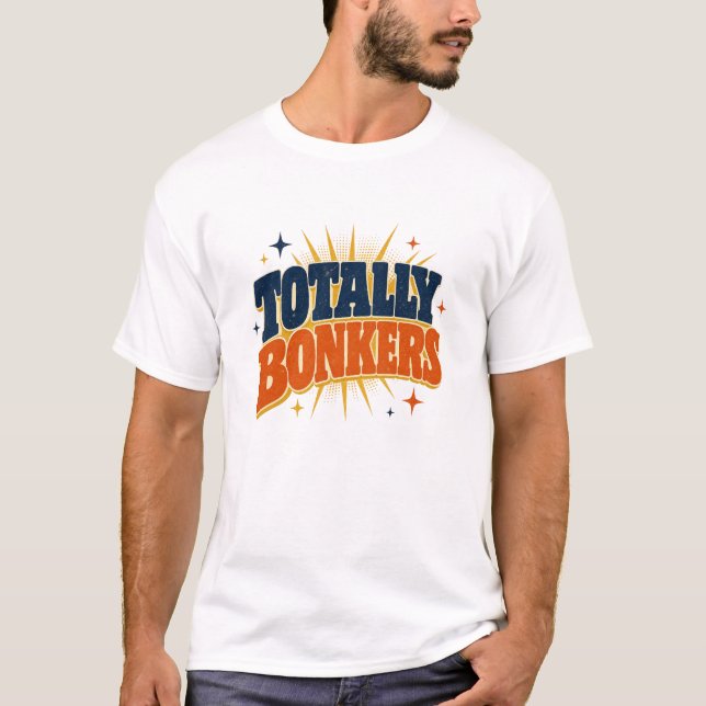 Helt Knäppt - Retro Typografi Design T Shirt (Framsida)