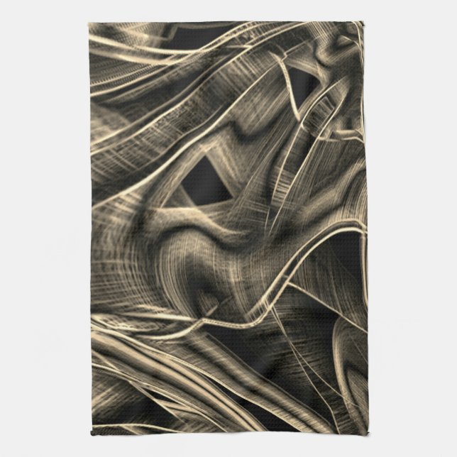 Helt korkade tittar som bränt gräs med groovar kökshandduk (Vertikal)