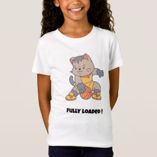 Helt laddad - en fin Cat-Basketball T Shirt
