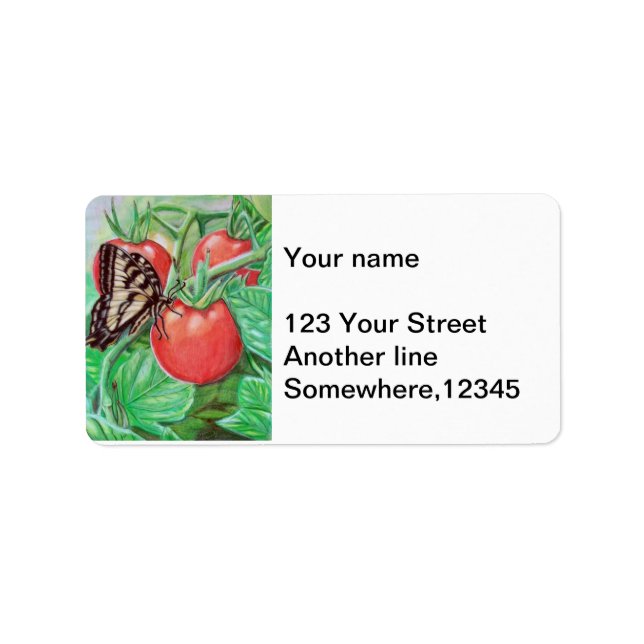 Helt mogen adressetikett (Framsidan)