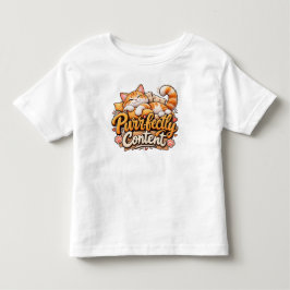 Helt nöjd söt katt småbarn t shirt