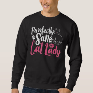 Helt Normal Kattdam Katt Kärlek Lång Ärmad Tröja