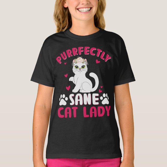 helt normal kattdam t shirt (Framsida)