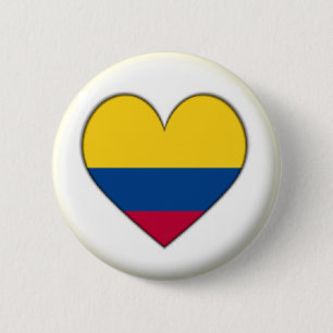 HELT NY!! - COLOMBIA HJÄRTA PINN BACKMÄRKE KNAPP
