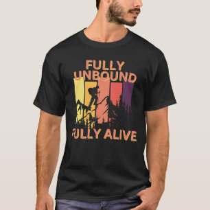 Helt obundet, fullt levande: färgfull bergshike t shirt