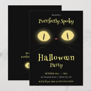 Helt och hållet tala om Cat Lovers Halloween fest Inbjudningar