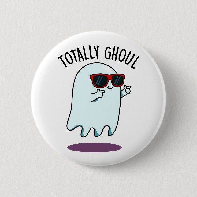 Helt otroligt rolig Halloween-spökpun Knapp (Framsida)