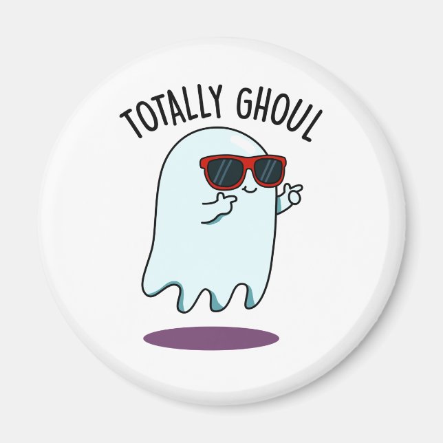 Helt otroligt rolig Halloween-spökpun Magnet (Framsidan)