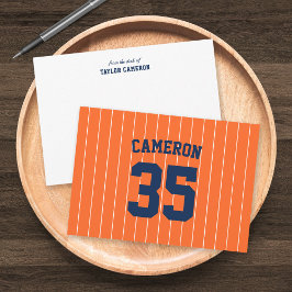 Helt redigerbar Färg Baseball Jersey Rand Namn Anteckningskort