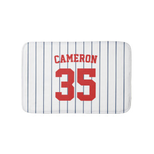 Helt redigerbar Färg Baseball Jersey Rand Namn Badrumsmatta