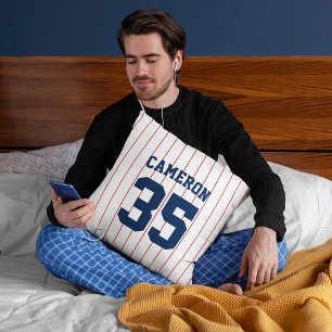 Helt redigerbar Färg Baseball Jersey Rand Namn Kudde
