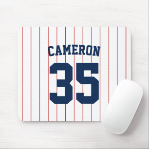 Helt redigerbar Färg Baseball Jersey Rand Namn Musmatta