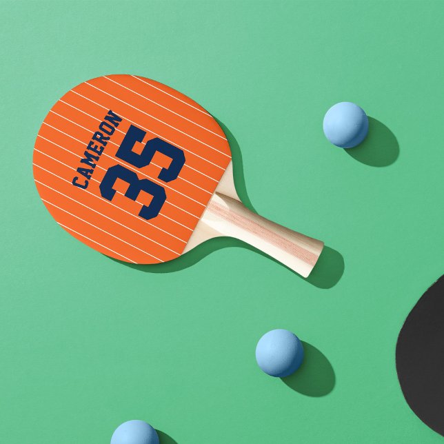 Helt redigerbar Färg Baseball Jersey Rand Namn Pingisracket (Skapare uppladdad)