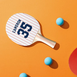Helt redigerbar Färg Baseball Jersey Rand Namn Pingisracket