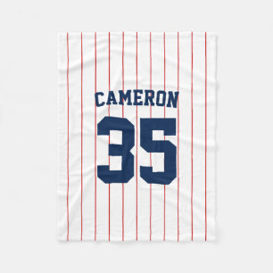 Helt redigerbart Färger Baseball Jersey Rand Namn Fleecefilt