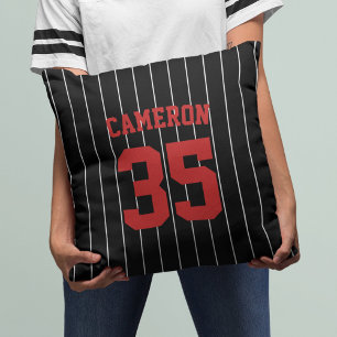 Helt redigerbart Färger Baseball Jersey Rand Namn Kudde