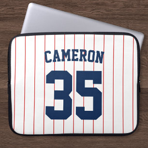 Helt redigerbart Färger Baseball Jersey Rand Namn Laptop Fodral