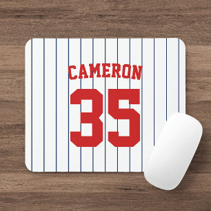 Helt redigerbart Färger Baseball Jersey Rand Namn Musmatta
