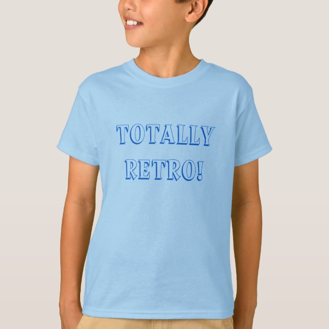 Helt retrotera blått typografi för citattecken t-shirt (Framsida)