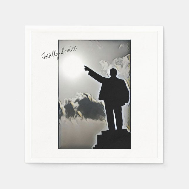Helt Sovjet Lenin Stiliskt Bild Pappers Serviett Pappersservett (Framsidan)