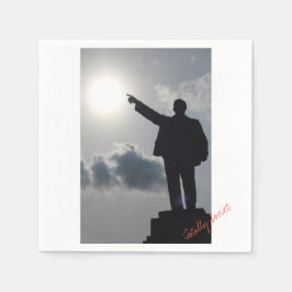 Helt sovjetiskt pekande Lenin Pappersservett