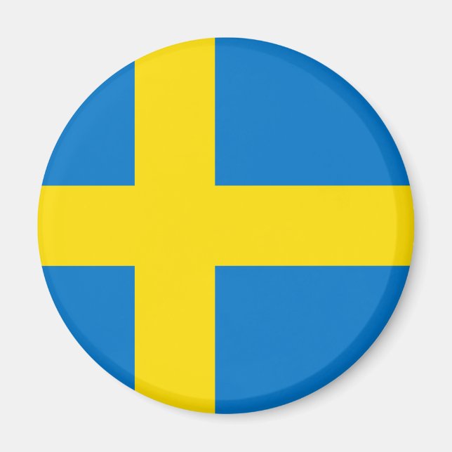 Helt Svensk Flagga Magnet (Framsidan)