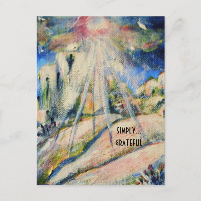 "Helt tacksamt" inspirerande vykort (Framsida)