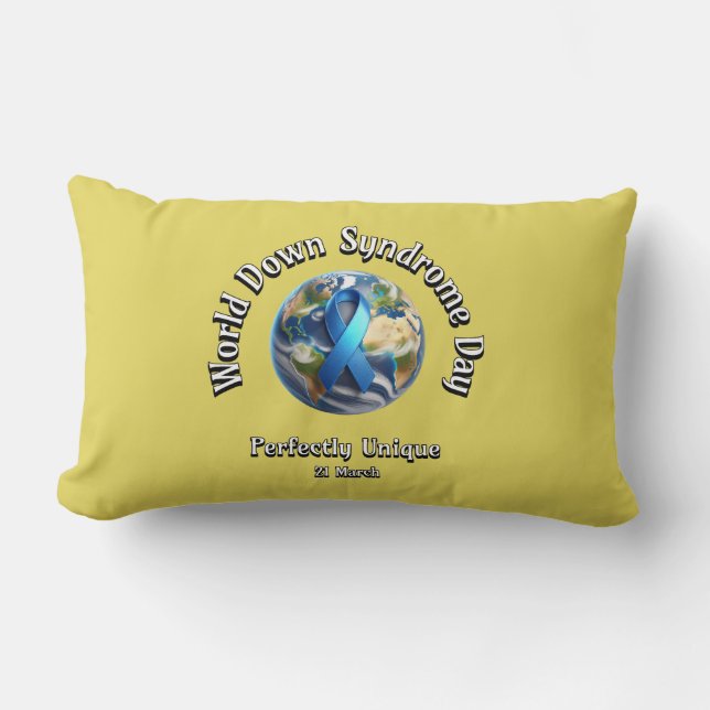 Helt unikt. World Down Syndrome Day. Lumbarkudde (Framsida)