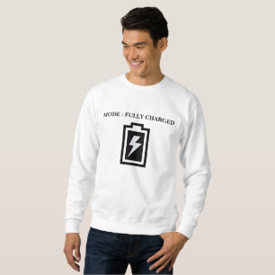 Helt uppladdad batteri T-shirt Lång Ärmad Tröja