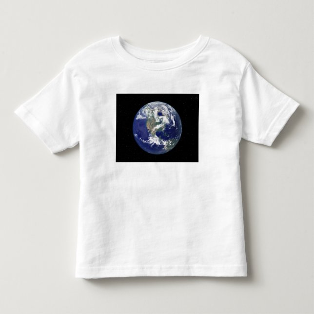 Helt upplyst jord i Nordamerika T Shirt (Framsida)