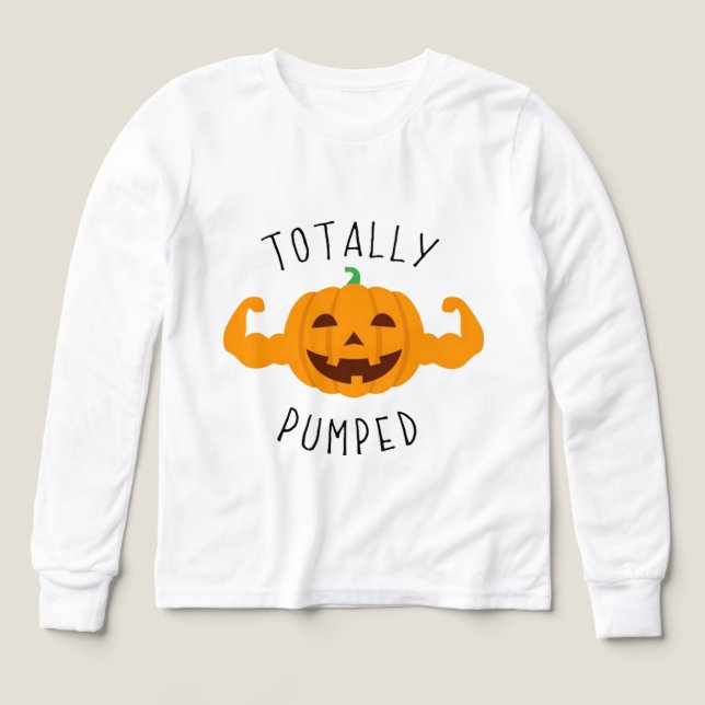Helt Upppumpad Pumpa T Shirt (Design framsida)