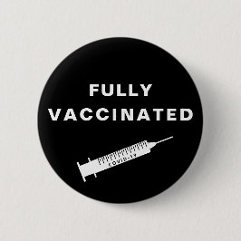 Helt vaccinerad Covid-19 Black Knapp