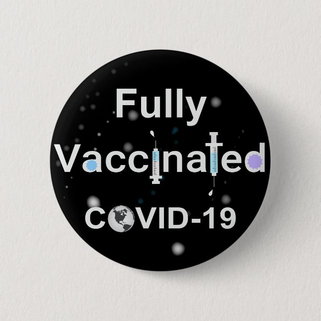 Helt vaccinerad COVID-19 Knapp (Framsida)