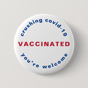 Helt vaccinerad covid-19-knapp knapp