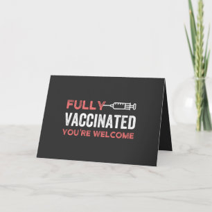 Helt vaccinerad Du är välkommen Helgkort