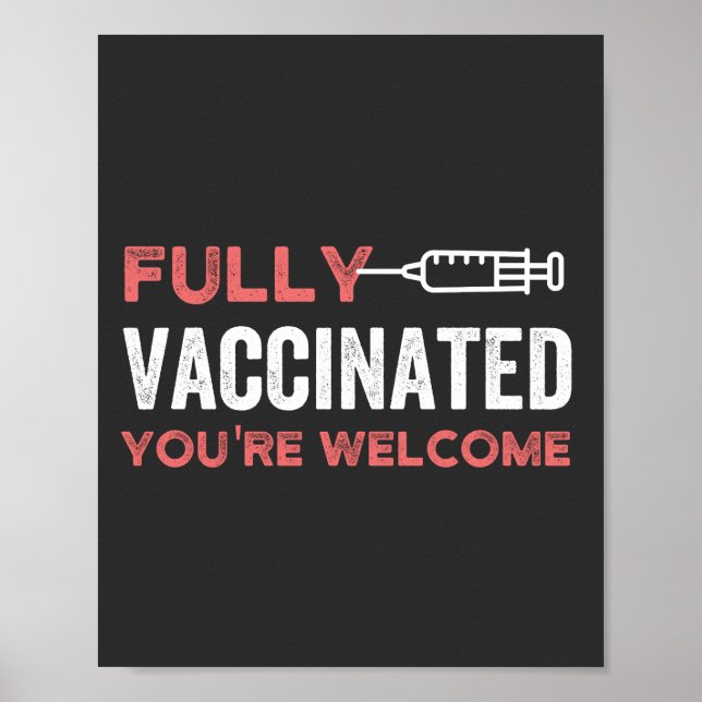 Helt vaccinerad Du är välkommen Poster (Framsidan)