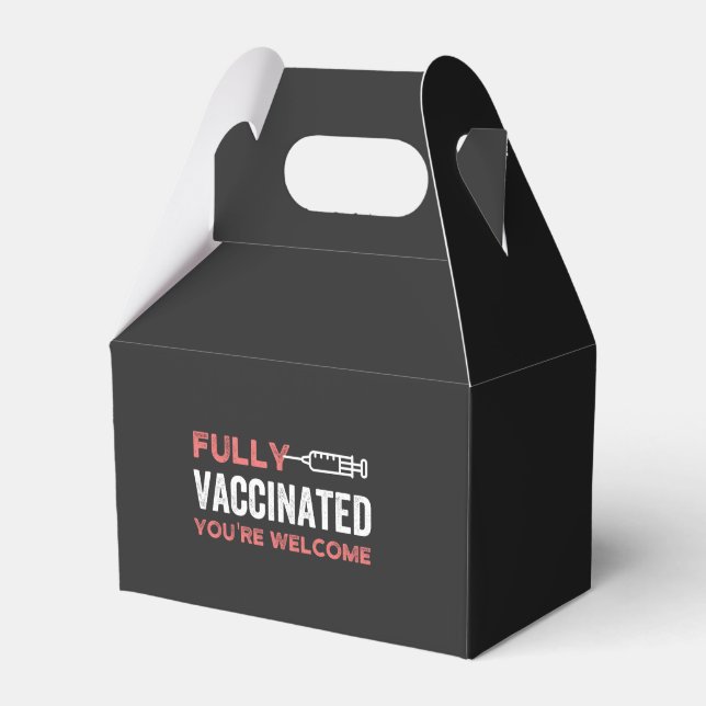 Helt vaccinerad Du är välkommen Presentaskar (Framsidan Sidan)
