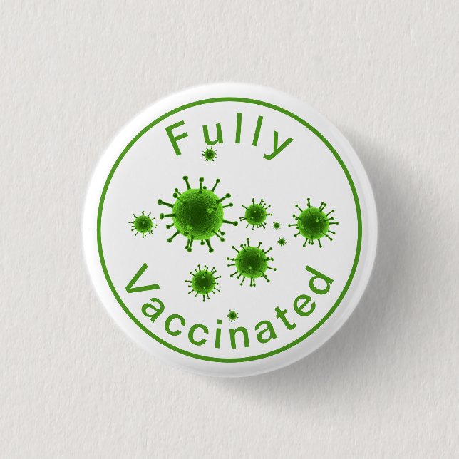 Helt vaccinerad mot Covid 19-knapp Knapp (Framsida)