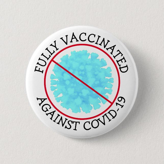 Helt vaccinerad mot Covid 19-knapp Knapp (Framsida)