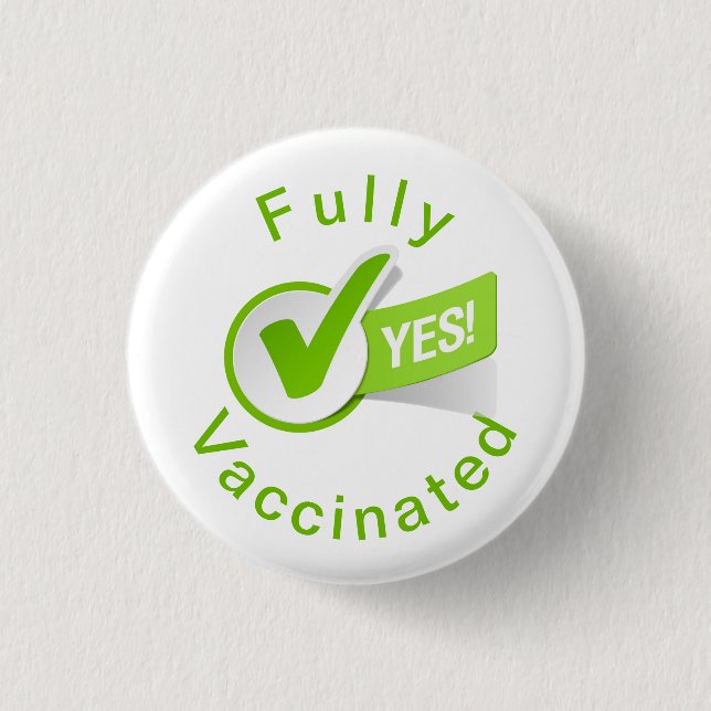 Helt vaccinerad mot Covid 19-knapp Knapp (Framsida)