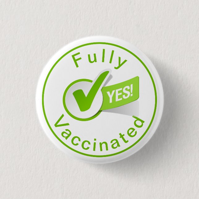 Helt vaccinerad mot Covid 19-knapp Knapp (Framsida)