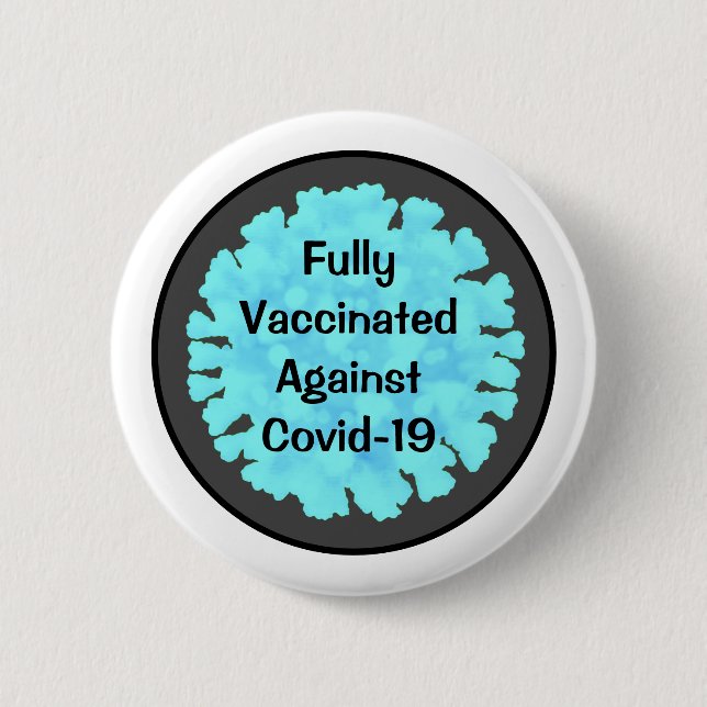 Helt vaccinerad mot Covid 19-knapp Knapp (Framsida)