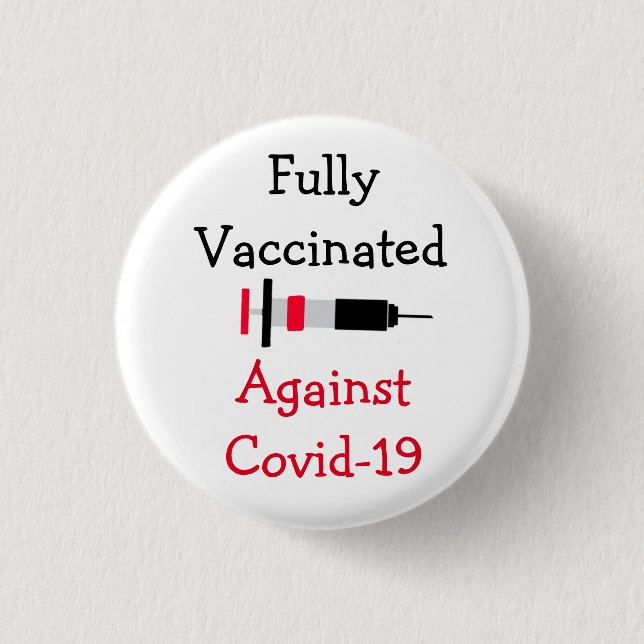 Helt vaccinerad mot Covid-19-knapp Knapp (Framsida)
