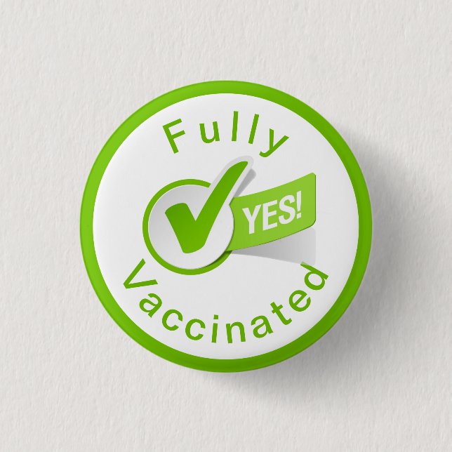 Helt vaccinerad mot Covid 19-knapp Knapp (Framsida)