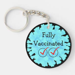 Helt vaccinerad mot Covid 19 knappnyckel