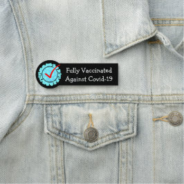 Helt vaccinerad mot Covid-19 Namn etikett Namnbricka